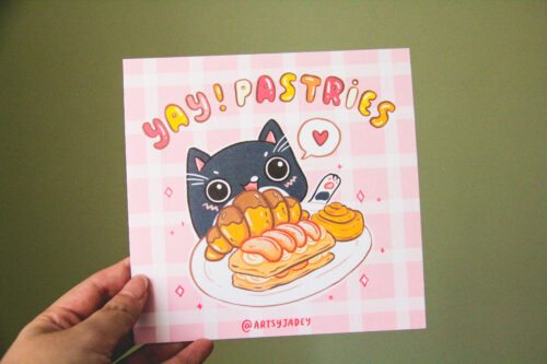 cat pastries art print