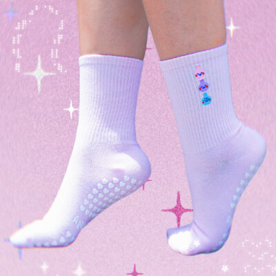 Triple Flip Grip Socks (Pink)